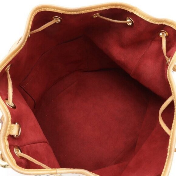 Authentic Louis Vuitton Multicolor Petit Noe Monogram Bucket Shoulder Bag White - Picture 11 of 12